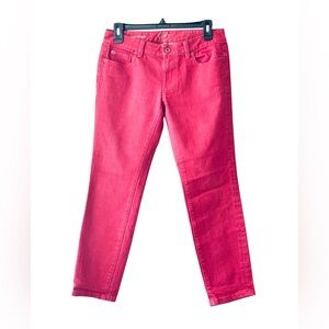 Ann Taylor Loft Women’s  Modern Straight Leg Jeans Cotton Blend Red Size 26 / 2P